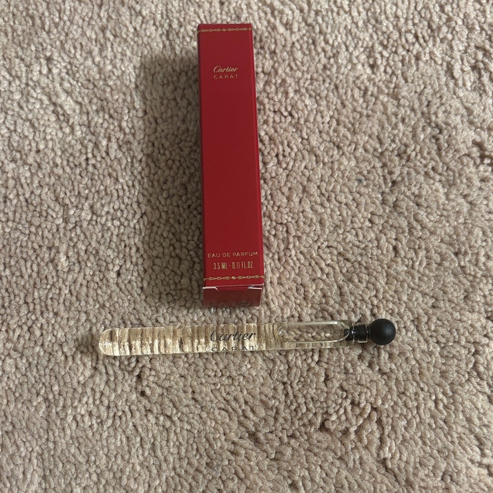 Cartier Carat Perfume with Red Box and Black Cap